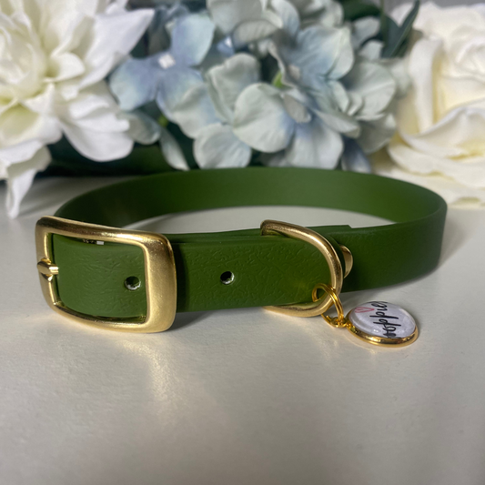 Olive Green Collar 1.6cm width